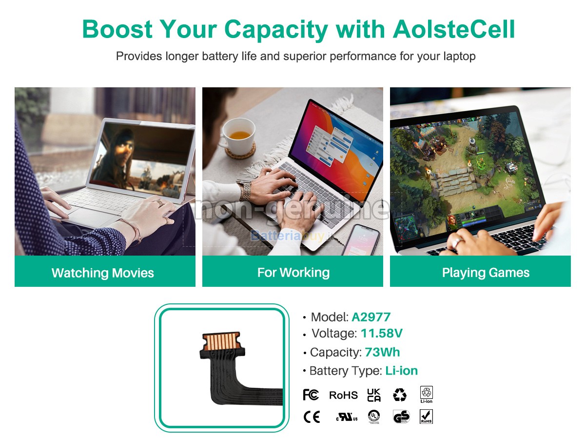 Batteria per Apple A2992 EMC 8407