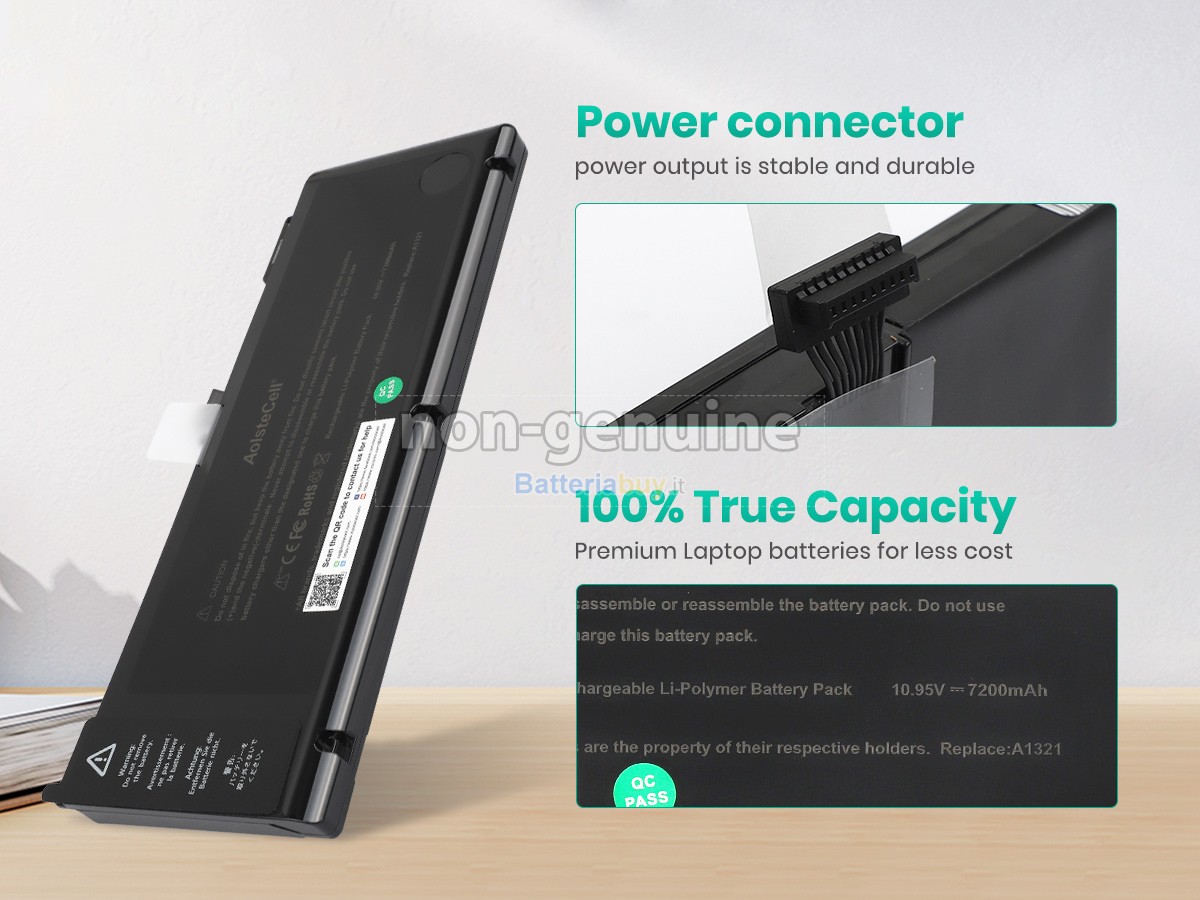 Batteria per Apple MacBook Pro Core 2 DUO 3.06GHZ 15.4 inch A1286(EMC 2325*)