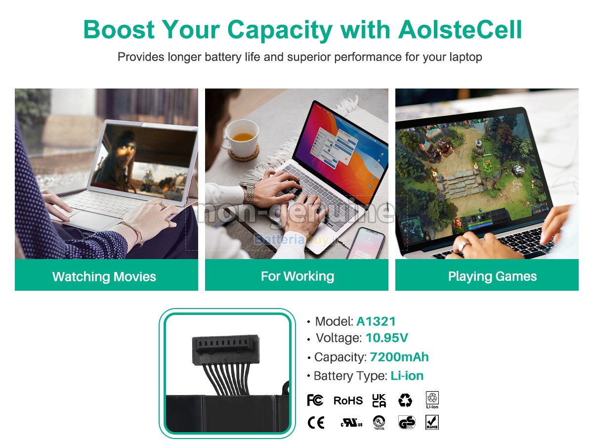 Batteria per Apple MacBook Pro Core 2 DUO 3.06GHZ 15.4 inch A1286(EMC 2325*)