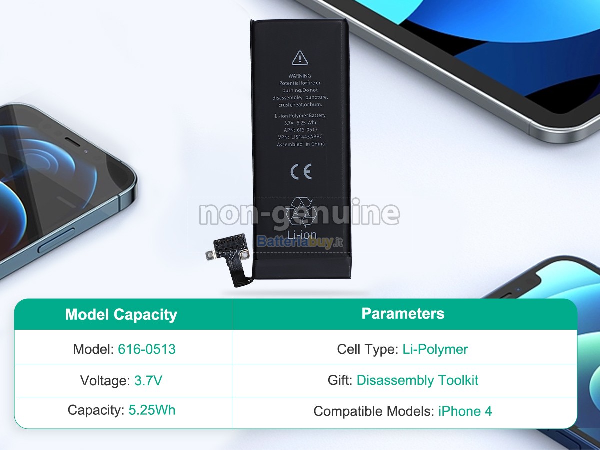 Batteria per Apple A1332