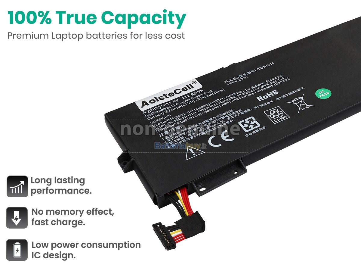 Batteria per Asus Rog G701VIK-GB054T