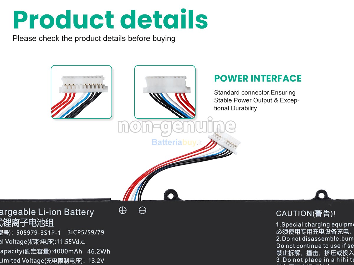 Batteria per CHUWI 505979-3S1P-1