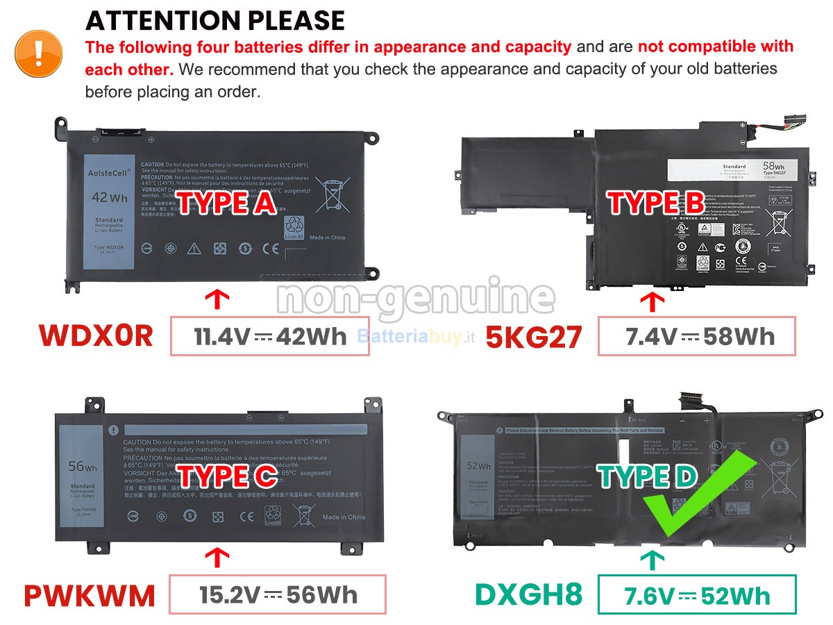 Batteria per Dell Inspiron 14 7000
