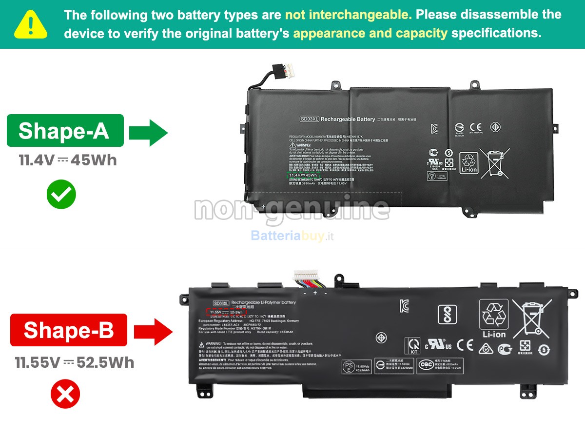 Batteria per HP SD03XL
