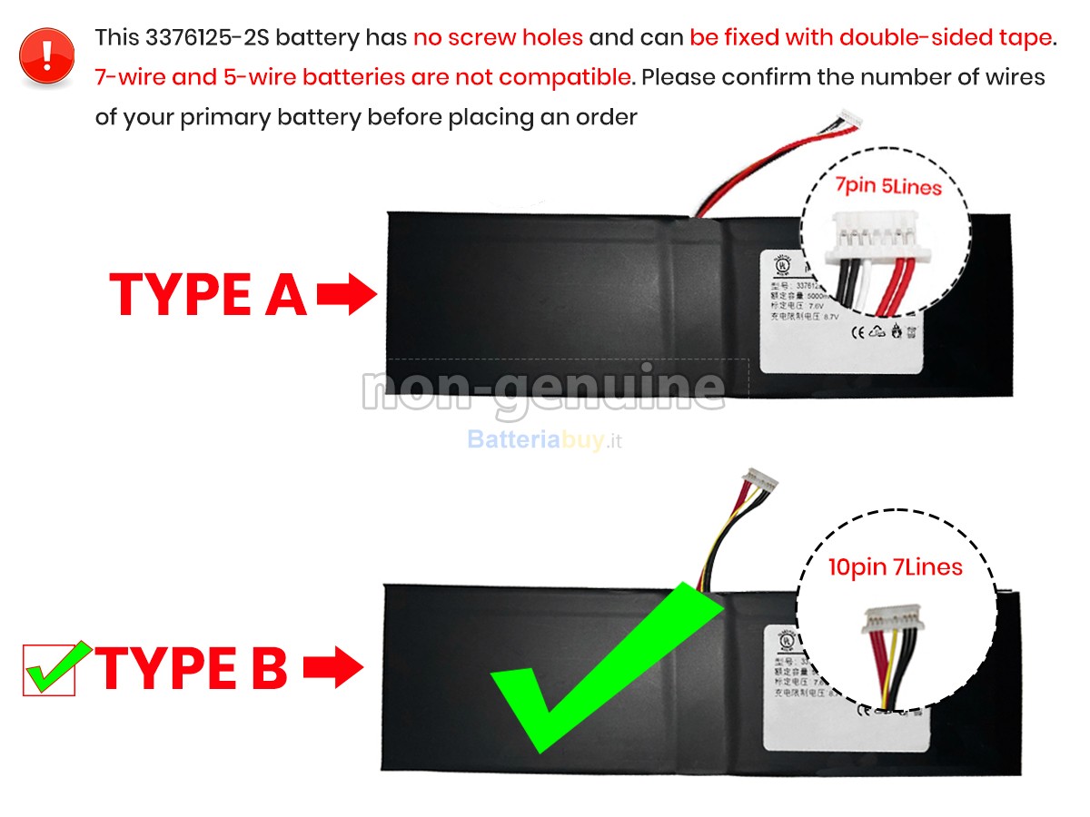 Batteria per Jumper EZBOOK S5