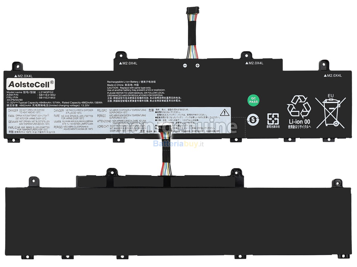 Batteria per Lenovo ThinkPad C14 GEN 1 Chromebook-21C9000PPB