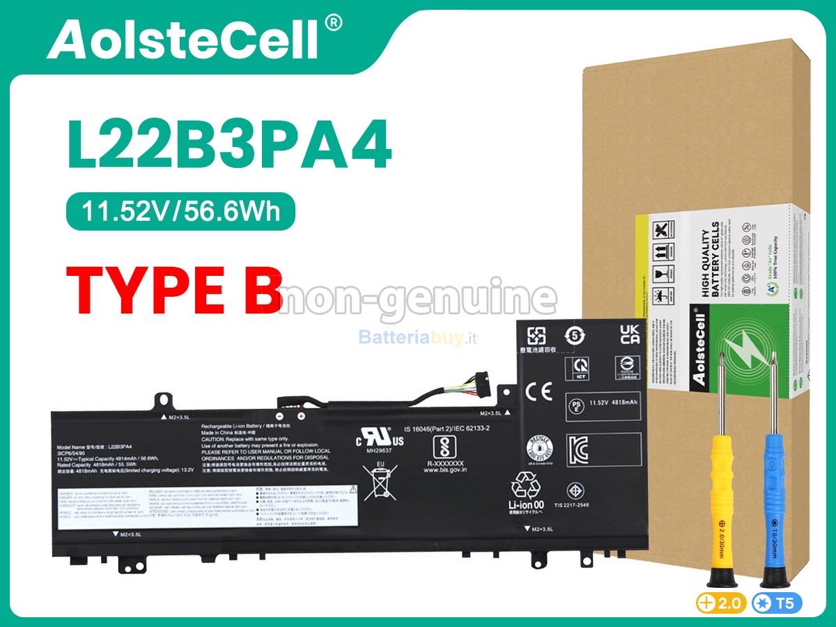Batteria per Lenovo IdeaPad SLIM 5 16IRL8-82XF003WMJ
