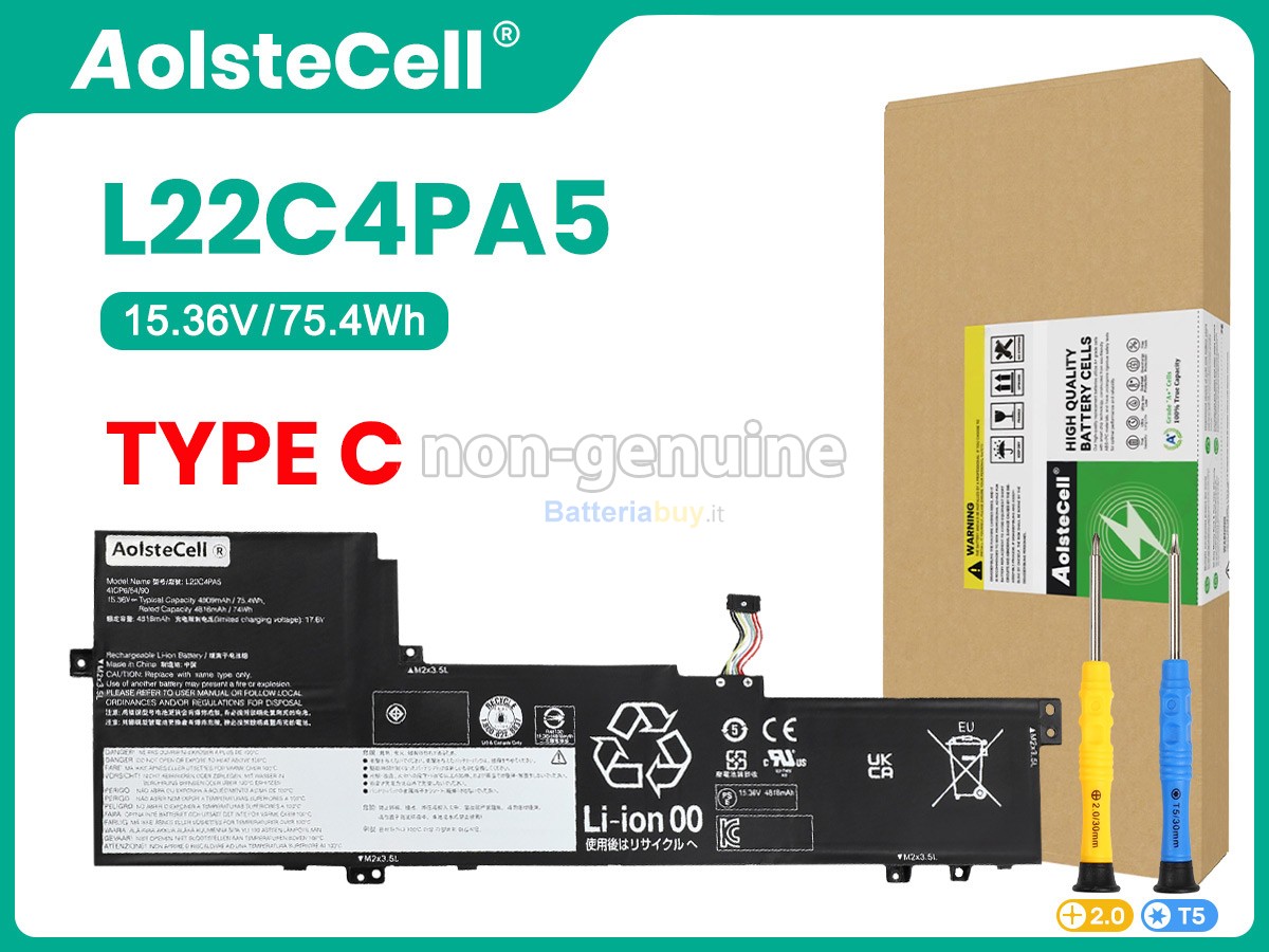 Batteria per Lenovo IdeaPad SLIM 5 16ABR8-82XG006DUK