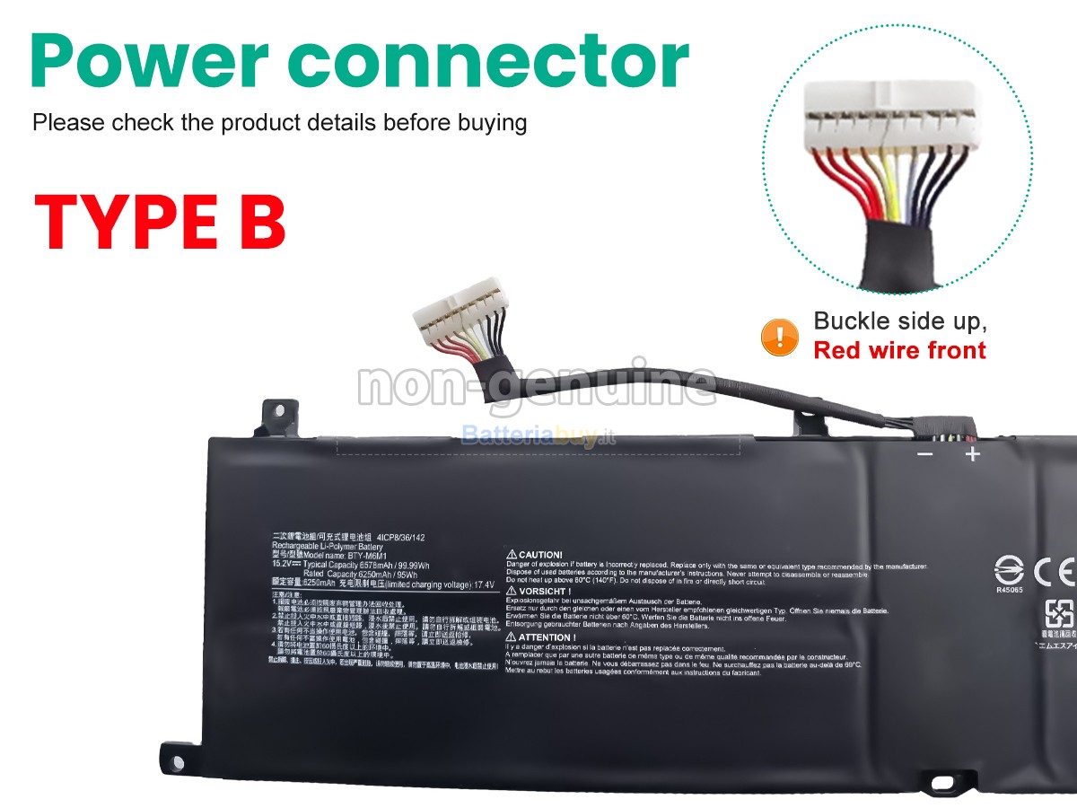 Batteria per MSI STEALTH GS77 12U