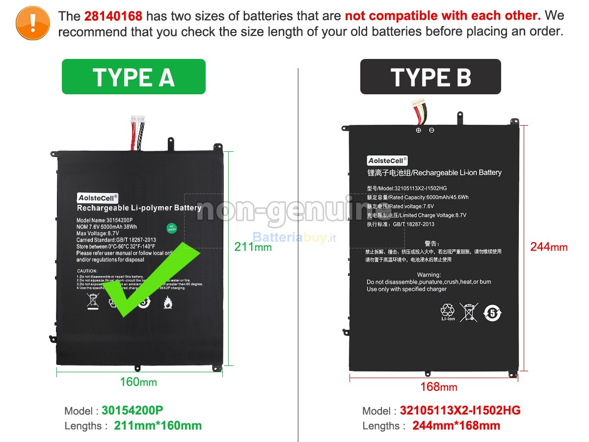 Batteria per Teclast F15S