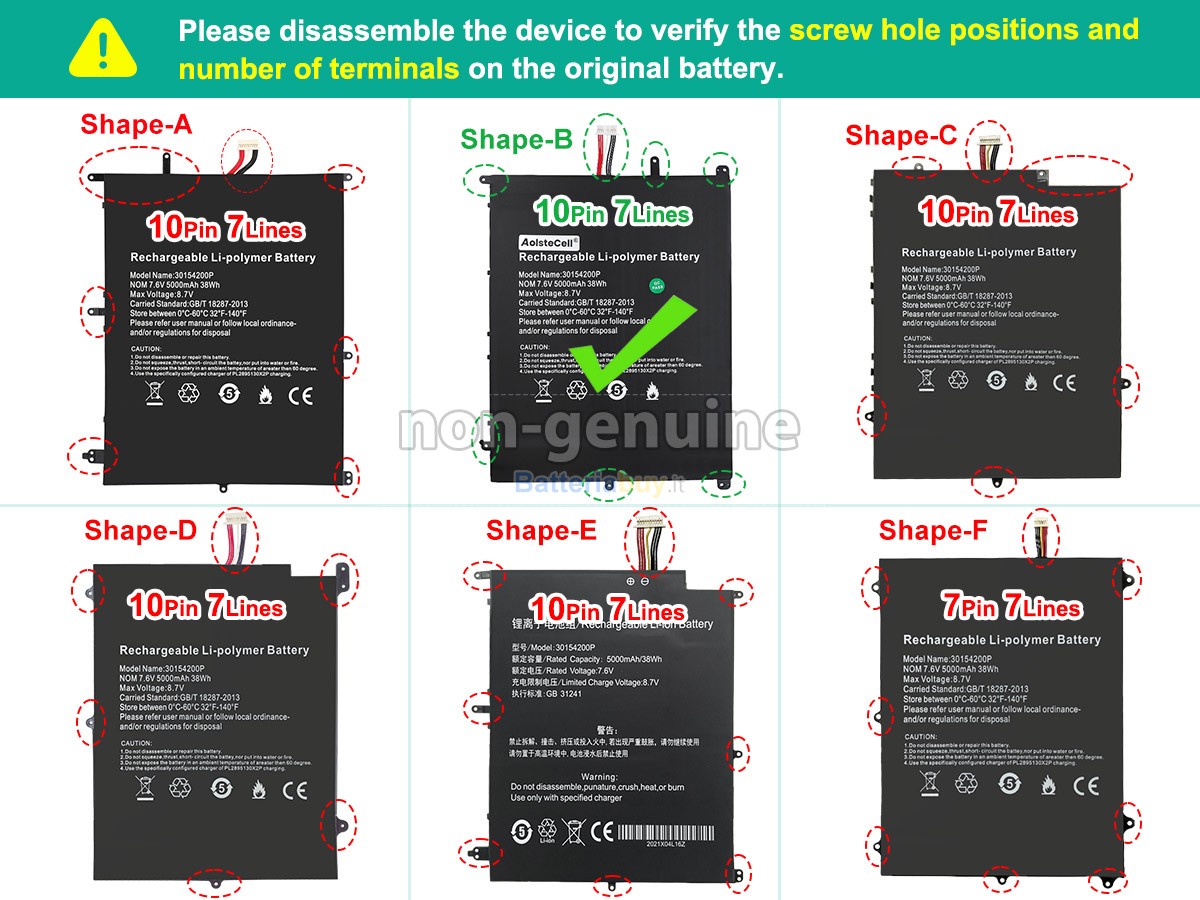 Batteria per Teclast F7 PLUS