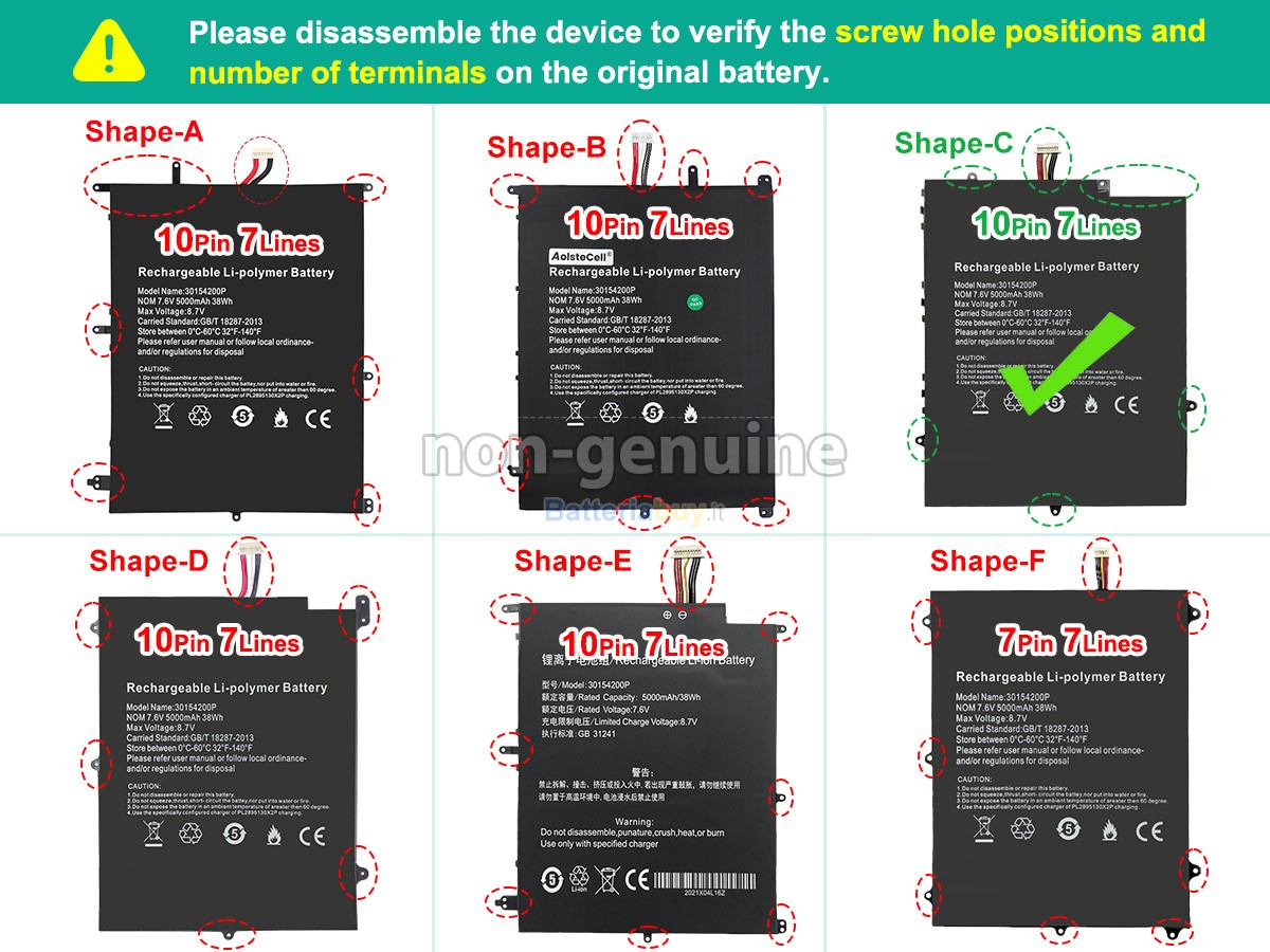 Batteria per Teclast F7 PLUS