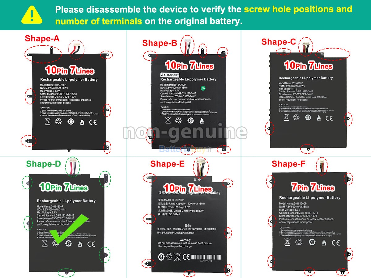 Batteria per Teclast F7 PLUS