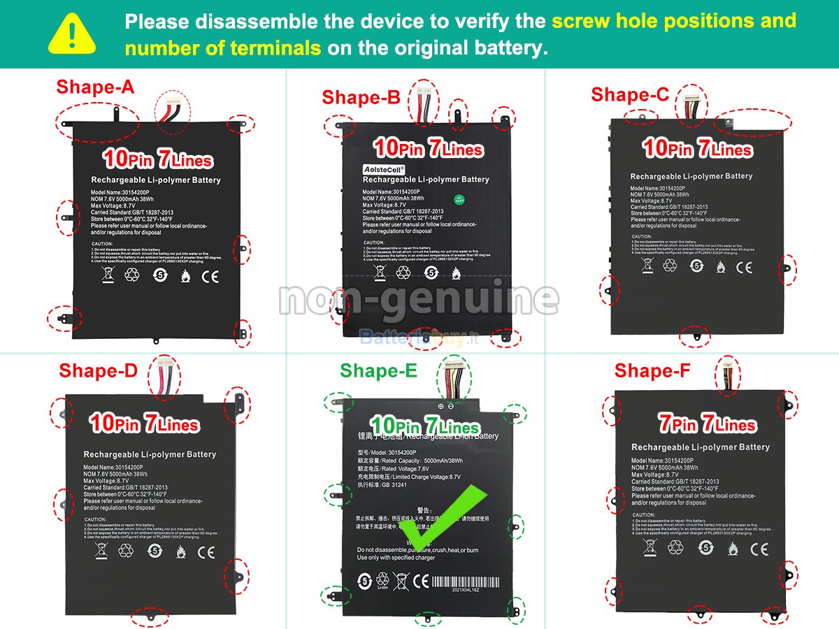 Batteria per Teclast F7 PLUS