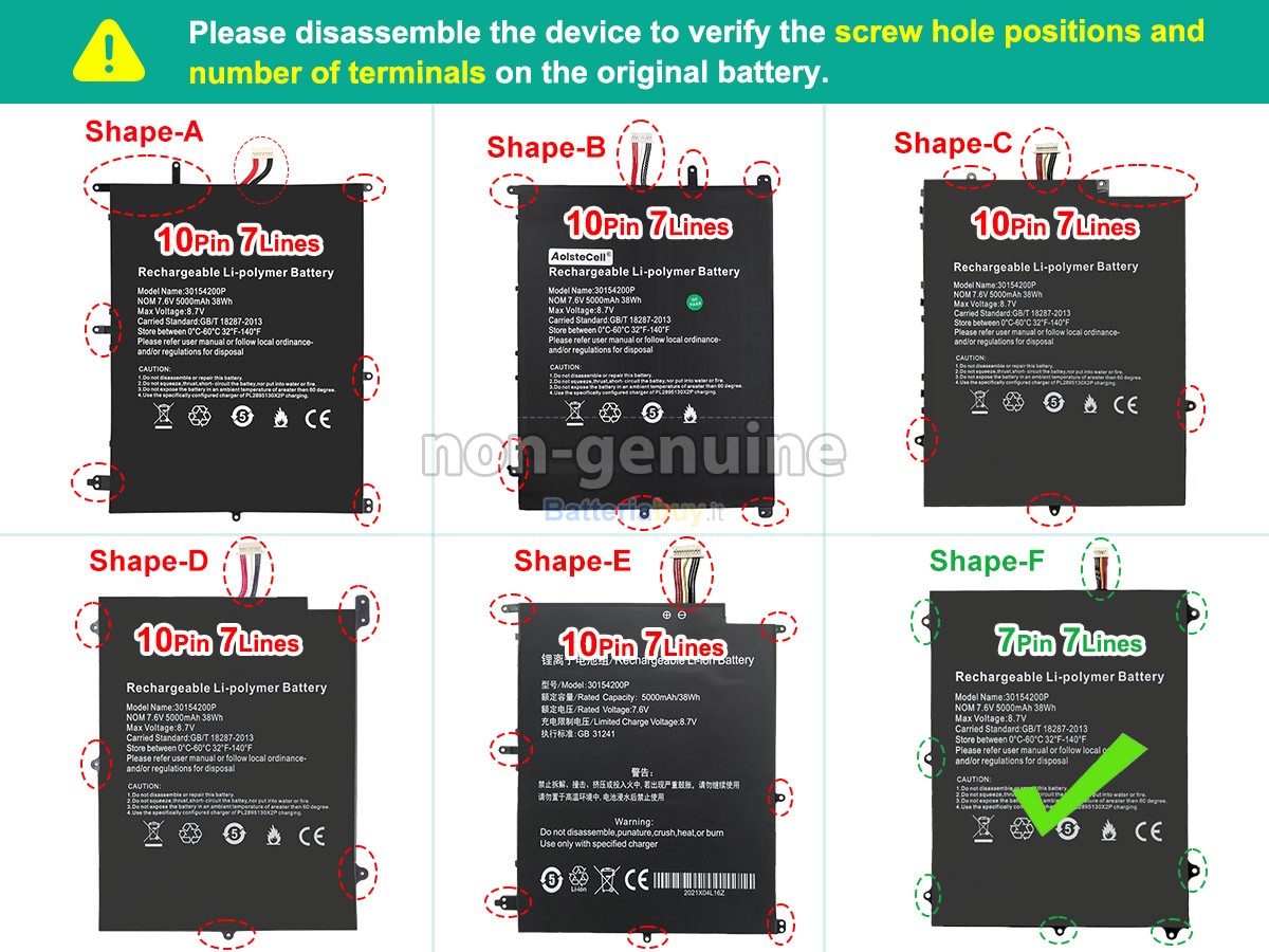 Batteria per Teclast F7 PLUS