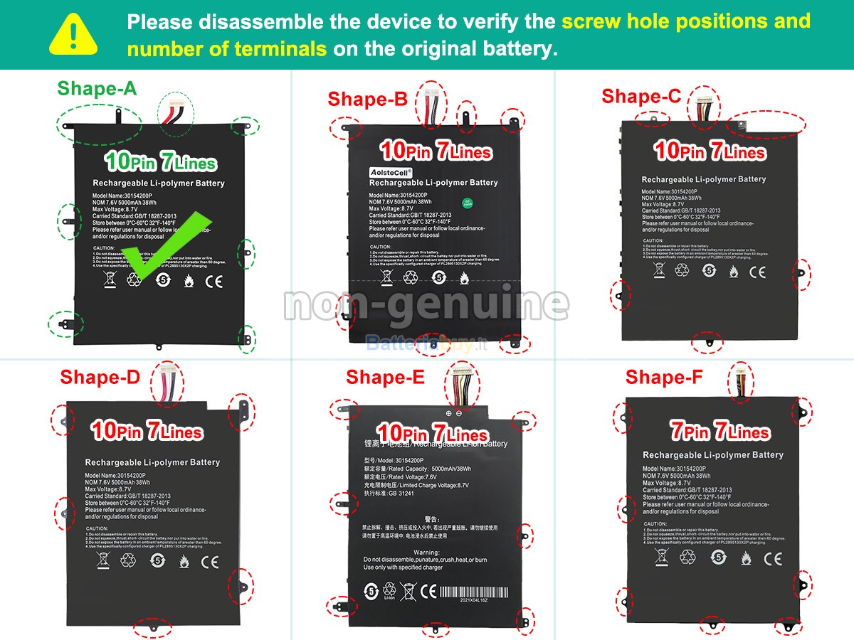 Batteria per Teclast F7 PLUS