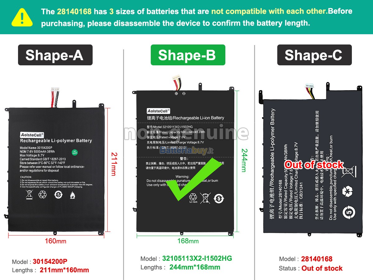 Batteria per Teclast F15S